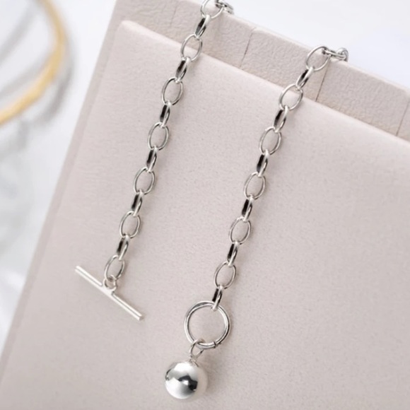 Sterling silver bead pendant necklace - Picture 4 of 6